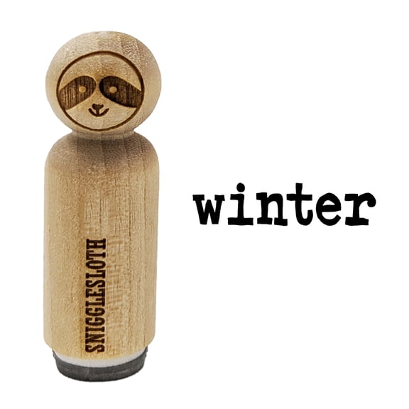 Winter Fun Text Rubber Stamp for Scrapbooking Crafting Stamping - Mini 1/2 Inch