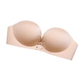 thumbnail image 3 of Sujetador sin tirantes para mujer, ropa interior invisible antideslizante, soporte inalámbrico, adhesivo en el pecho para vestido de novia, beige, 32 / 70AB Inevent AP001168-05B, 3 of 7