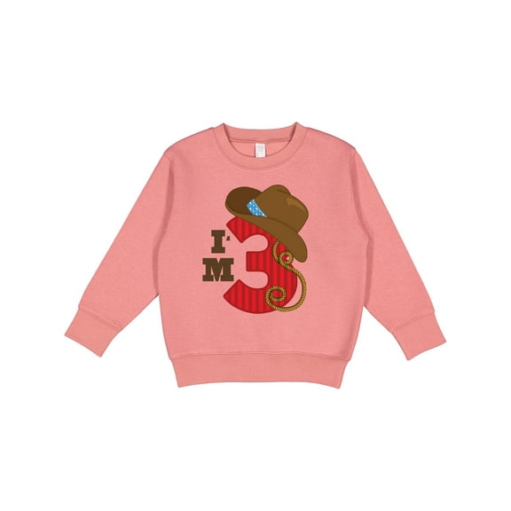 Inktastic Cowboy 3rd Birthday I'm Three Toddler Sweatshirt