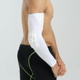 thumbnail image 3 of CTIRCHIU 1pc Sports Arm Sleeve Protective Elbow Sleeve Long Elbow Protector Riding Bike Sleeves for Outdoor Playing Basketball (L, White), 3 of 7