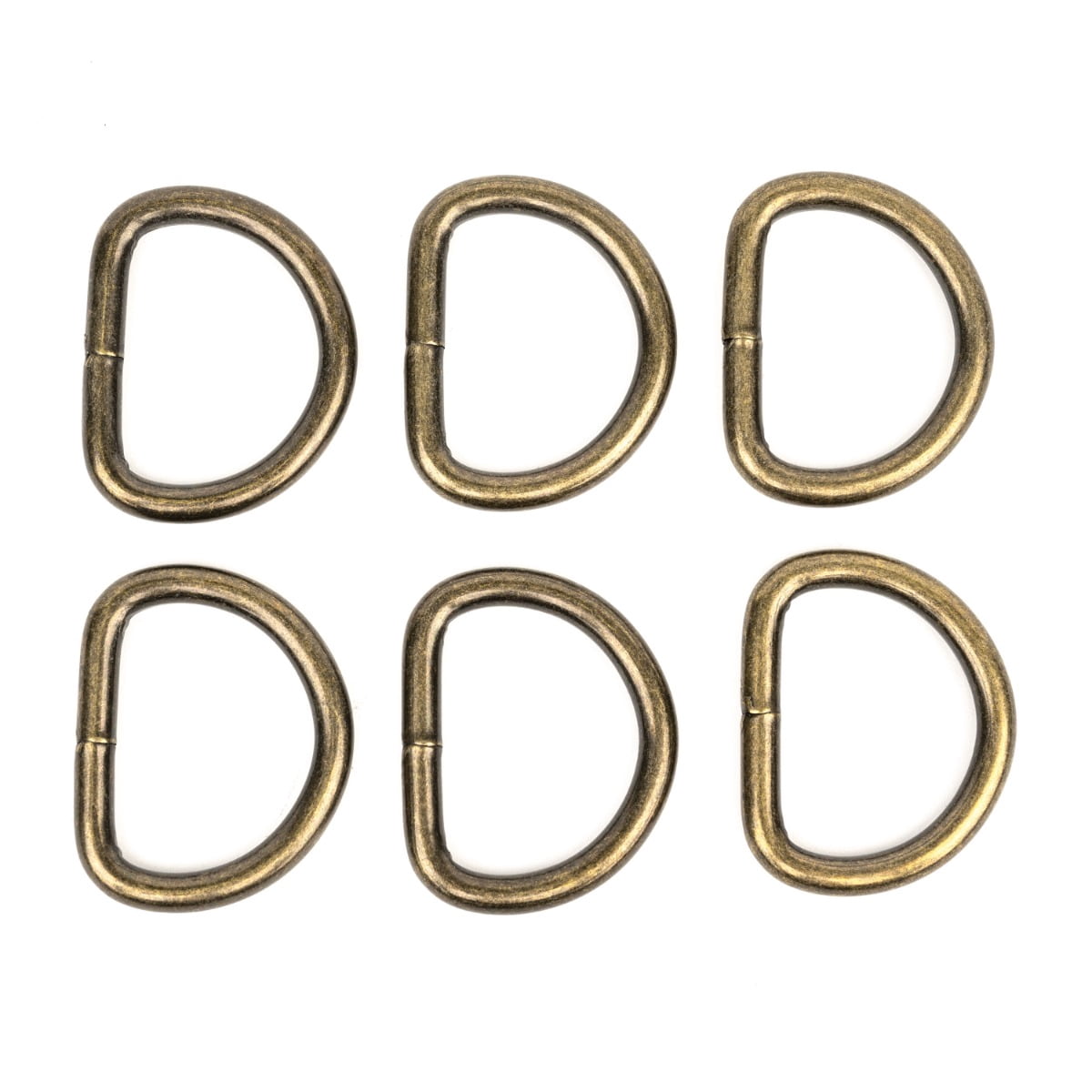 Country Brook Design® 1 Inch Antique Brass Heavy Welded D-Rings, 50 Pack