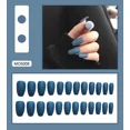 thumbnail image 1 of Heallor-uñas postizas de longitud media, 24 piezas, con purpurina adhesiva de gelatina, uñas postizas desmontables, cobertura completa, presione, 1 of 5