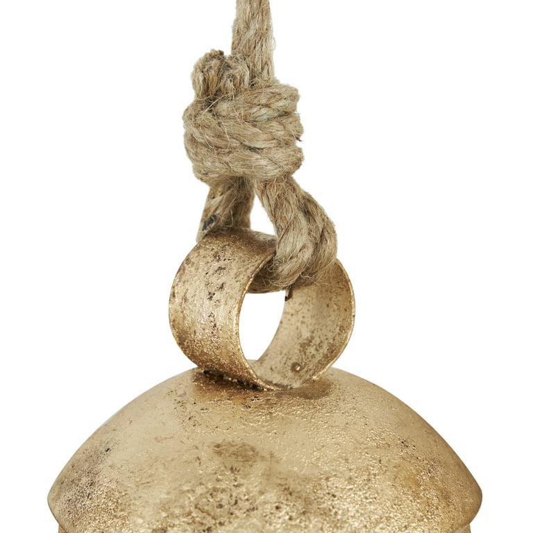 Monroe Lane Rustic Metal Decorative Bell - Set of 3, Gold