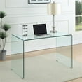 thumbnail image 2 of Coaster Highsmith Contemporary Clear Bent Glass Writing Desk, 2 of 7