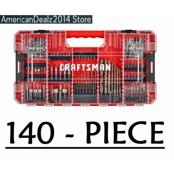 140 Piece Set Impact Bit Craftsman Driver Drill Screwdriver Bits Tool Screw NEW