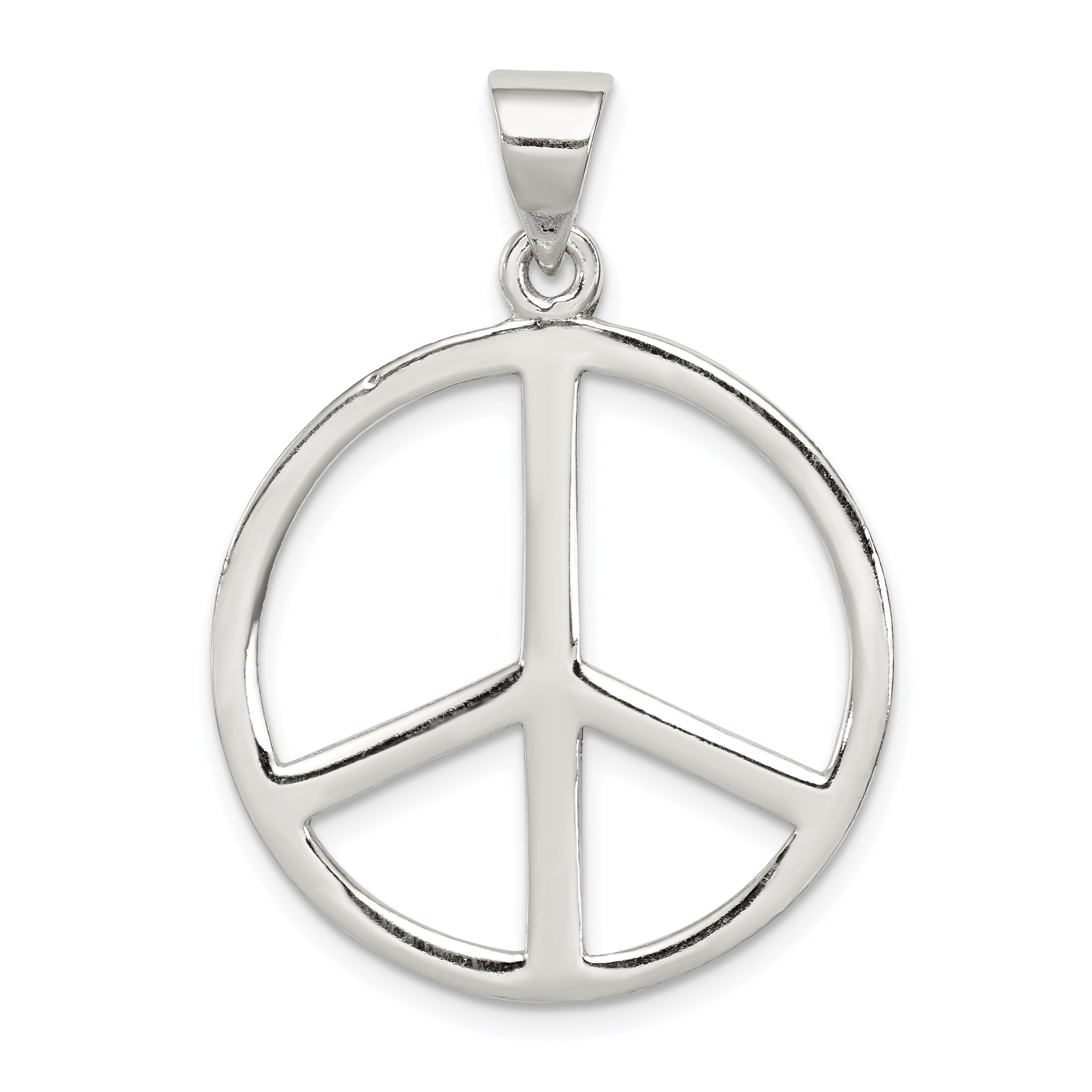 Sterling silver peace 2024 sign necklace