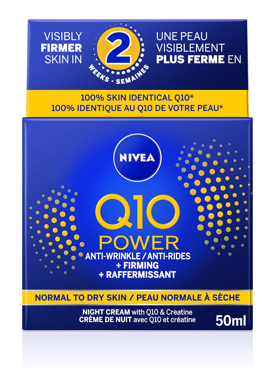 NIVEA Q10 plus Anti-Wrinkle Night Care 50ml - Pack of 2
