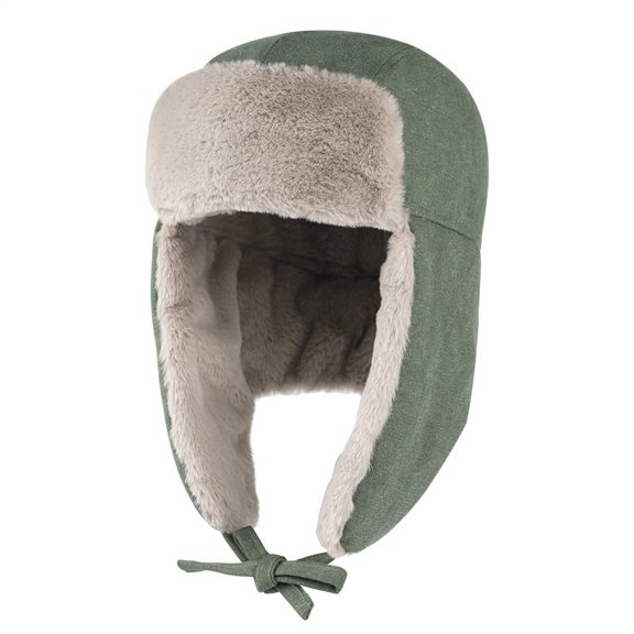 Winter Hat Fashion Warm Lei Feng Hat Men Windproof Plus Velvet Padded Snow Hat Cold Protection Ear Lei Feng Hat Army Green