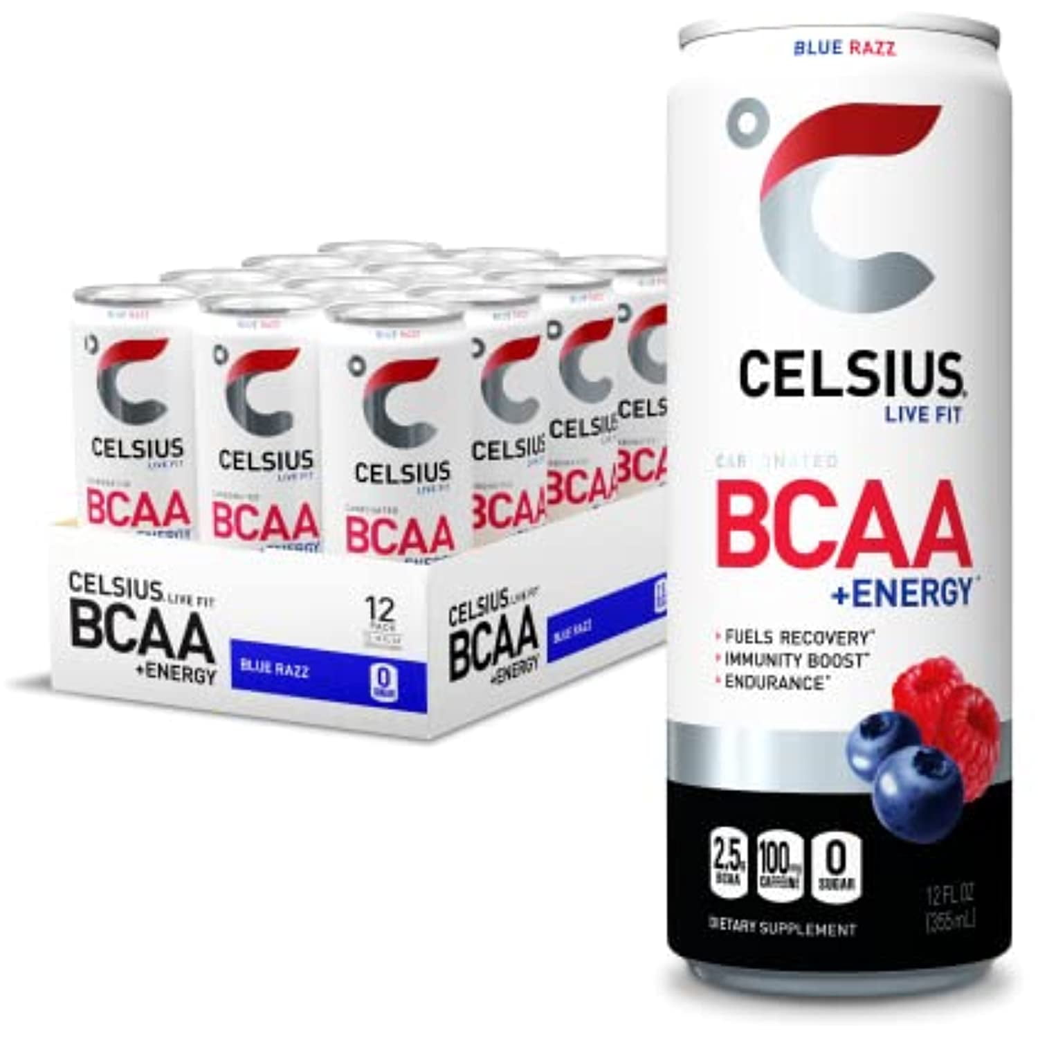 Celsius Bcaa +Energy PostWorkout Recovery & Hydration Drink 12 Fl Oz
