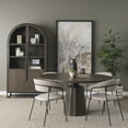 thumbnail image 2 of Swanson 60" Dark Brown Wood Round Pedestal Dining Table, 2 of 6