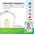 thumbnail image 6 of Sunco Lighting 4 Pack ST64 LED Bulb, Dusk-to-Dawn, 7W=60W, 2700K Soft White, Vintage Edison Filament Bulb, 800 LM, E26 base, Outdoor Decorative String Light - UL, Energy Star, 6 of 7