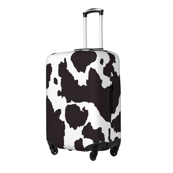 Rateoe Cow Skin 2 Printed Luggage Cover, Suitcase Protector Fits 18-32 Inch Luggage-Small