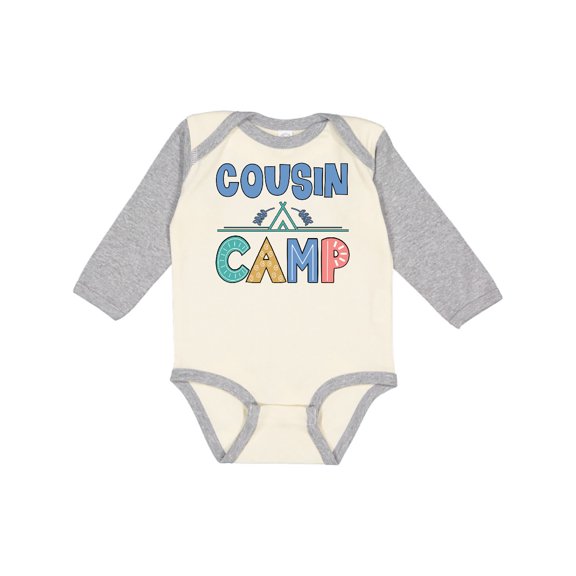 Inktastic Cousin Camp Summer Grandma Party Girls Long Sleeve Baby Bodysuit