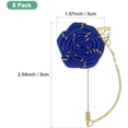 thumbnail image 3 of Rose Brooch Pin Cloth Flower with Gold Leaf Brooch, Lapel for Men Wedding Accessories, 3 of 5
