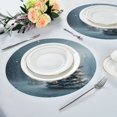 thumbnail image 4 of 15.4" Round Placemat Set of 4 Polyester Fabric Place Mats Non-Slip Dining Kitchen Table Mats for Kitchen Party Decor Christmas Tree with Lights, 4 of 5