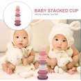 thumbnail image 2 of FELTECHELECTR 7 vasos apilables de silicona, juguetes cognitivos de colores para baby shower., 2 of 7