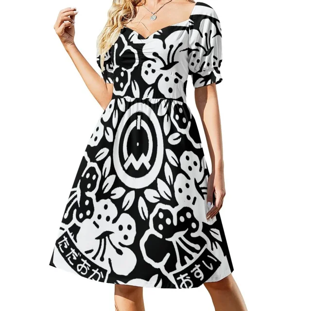 Vestido sin mangas japonés Manhole con flores de cerezo para mujer vestido de verano para mujer 2025