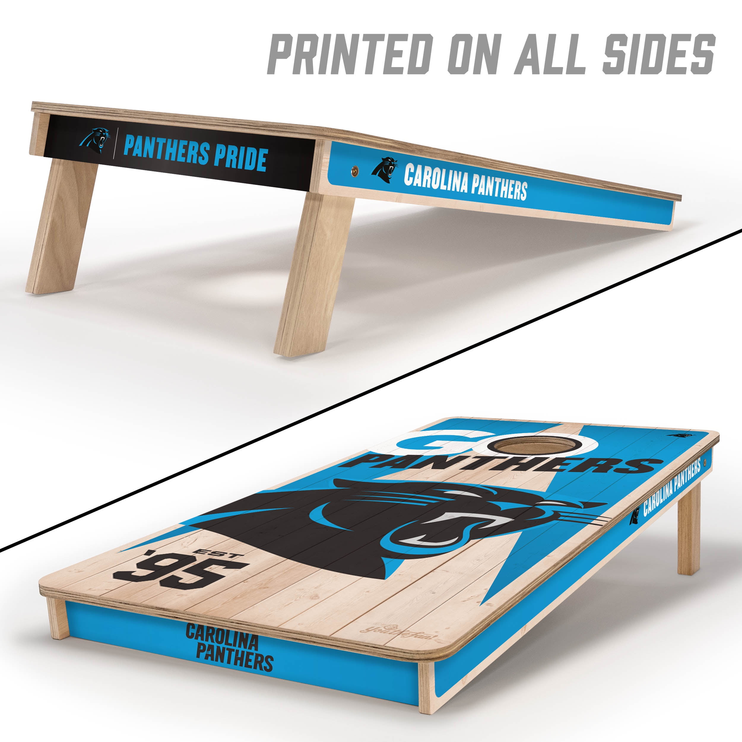 YouTheFan NFL Carolina Panthers 2' x 4' Cornhole Game