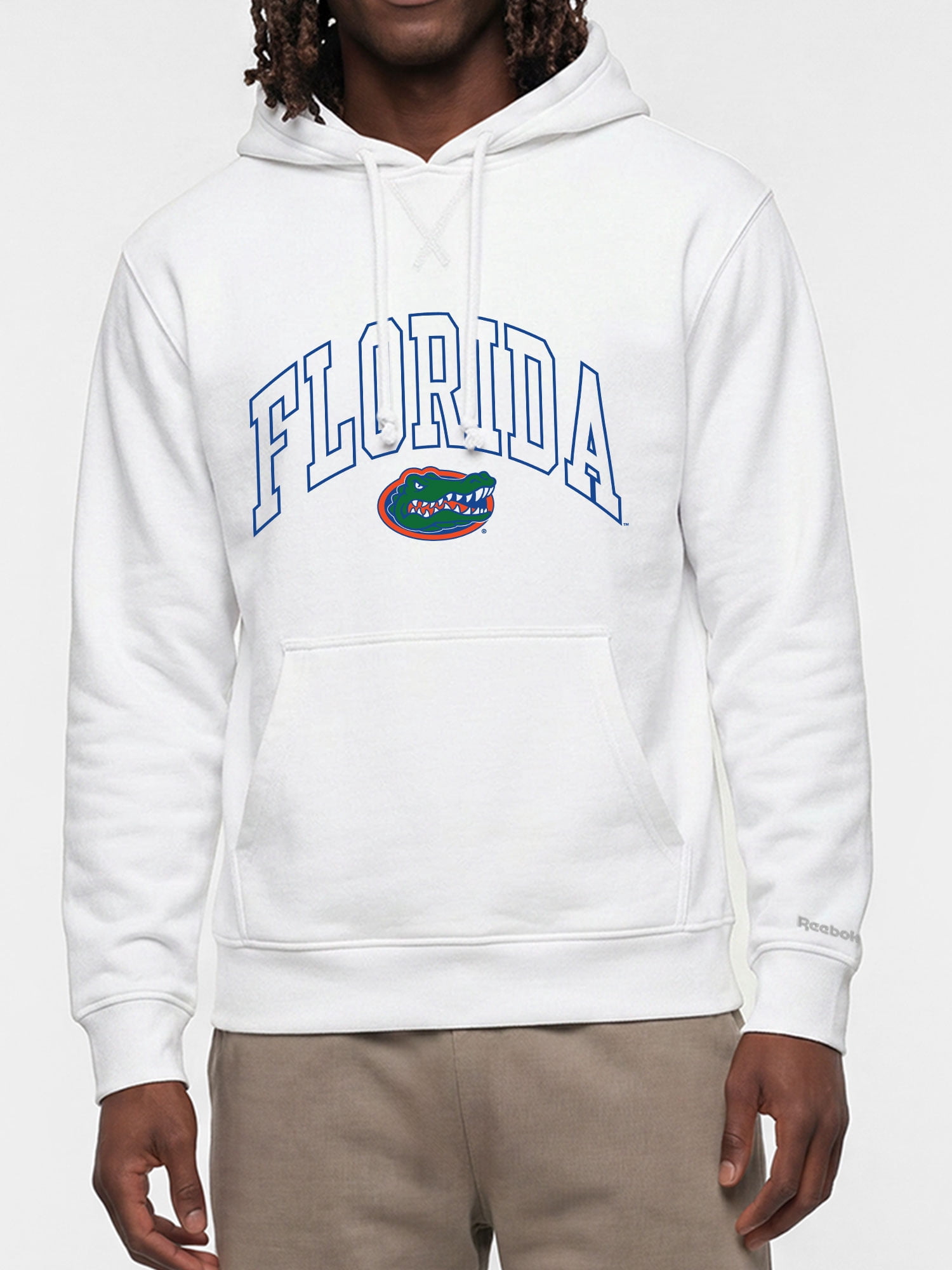 Florida Gators Reebok Mens White Hooded Sweatshirt