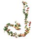 thumbnail image 1 of Guirnalda de flores artificiales de 2,5 m, realista, resistente a los rayos UV, de ratán, para bodas, fiestas, decoración colgante de simulación., 1 of 8