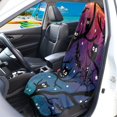thumbnail image 3 of Uourmeti 1 Pack Car Seat Towel Cover Easy Install, Compatible with Van Truck Bucket Seat, Stain Resistant Terry Cloth Car Seat Cover, Halloween Owl Bat Design, 3 of 7