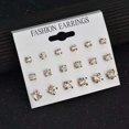 thumbnail image 4 of Pendientes una tarjeta 9 pares de pendientes pendientes una tarjeta 9 pares de pendientes, 4 of 4
