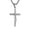 Silver, variant on Crucifix Necklace Stainless Steel Cross Pendant with 22+2 Chain for Men Women