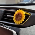 thumbnail image 2 of 3 car or indoor sunflower air fresheners, 3D printed plastic (eco-friendly), magnet and clip - can be attached to various objects (car, air purifier, fridge, microwave, shelf) - solution not included, 2 of 5