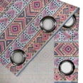 thumbnail image 4 of Ambesonne Ethnic Grommet Curtain, Retro Spring Aztec Art, 50" x 84", Pale Blue Indigo, 4 of 6