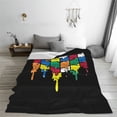 thumbnail image 4 of Manta polar divertida con forma de cubo de Rubik derretido, súper suave y acogedora, ligera, mullida y cómoda, cálida y afelpada para sofá, cama y sofá., 4 of 5