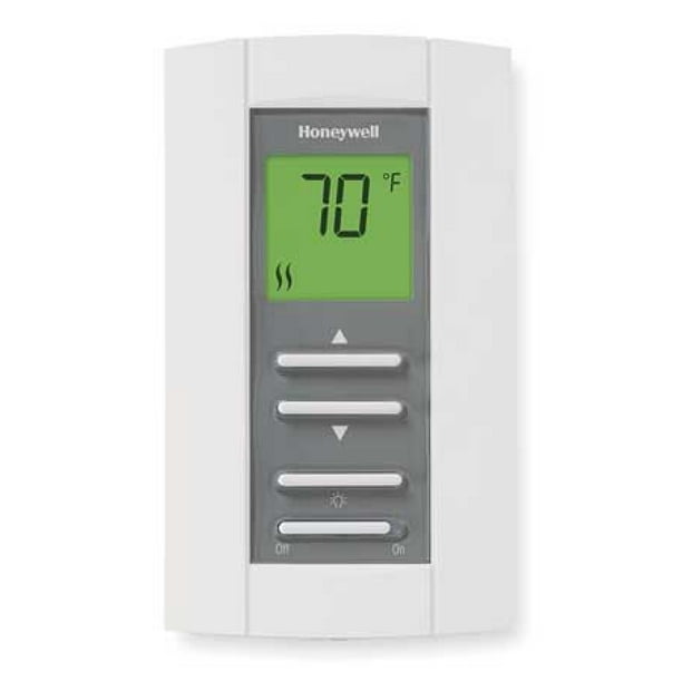 HONEYWELL TL7235A1003 Line Voltage Thermostat, Open on Rise, Vertical, DPST, 208/240VAC