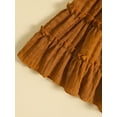 thumbnail image 4 of Toddler Girls A-line Dress, Short Sleeve Off-shoulder Spaghetti Straps Pleated Summer Dress, 4 of 8