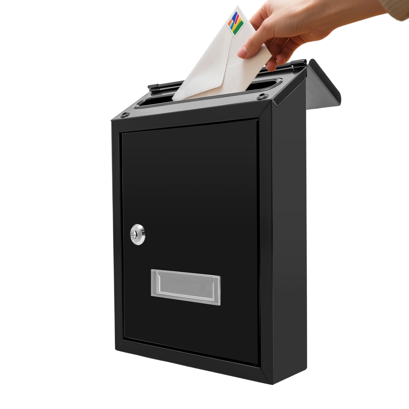 Modern Outdoor Waterproof Extra Large Drop Box Wall Mounted Mailbox with 2 keys