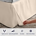 thumbnail image 3 of SGI bedding 17 inch Drop Bed Skirt California King Size Platform Style, Classic Tailored Look, Elegant Pleated Style Dust Ruffle, Split Corners, Wrinkle Resistant Microfiber - Beige, 3 of 8