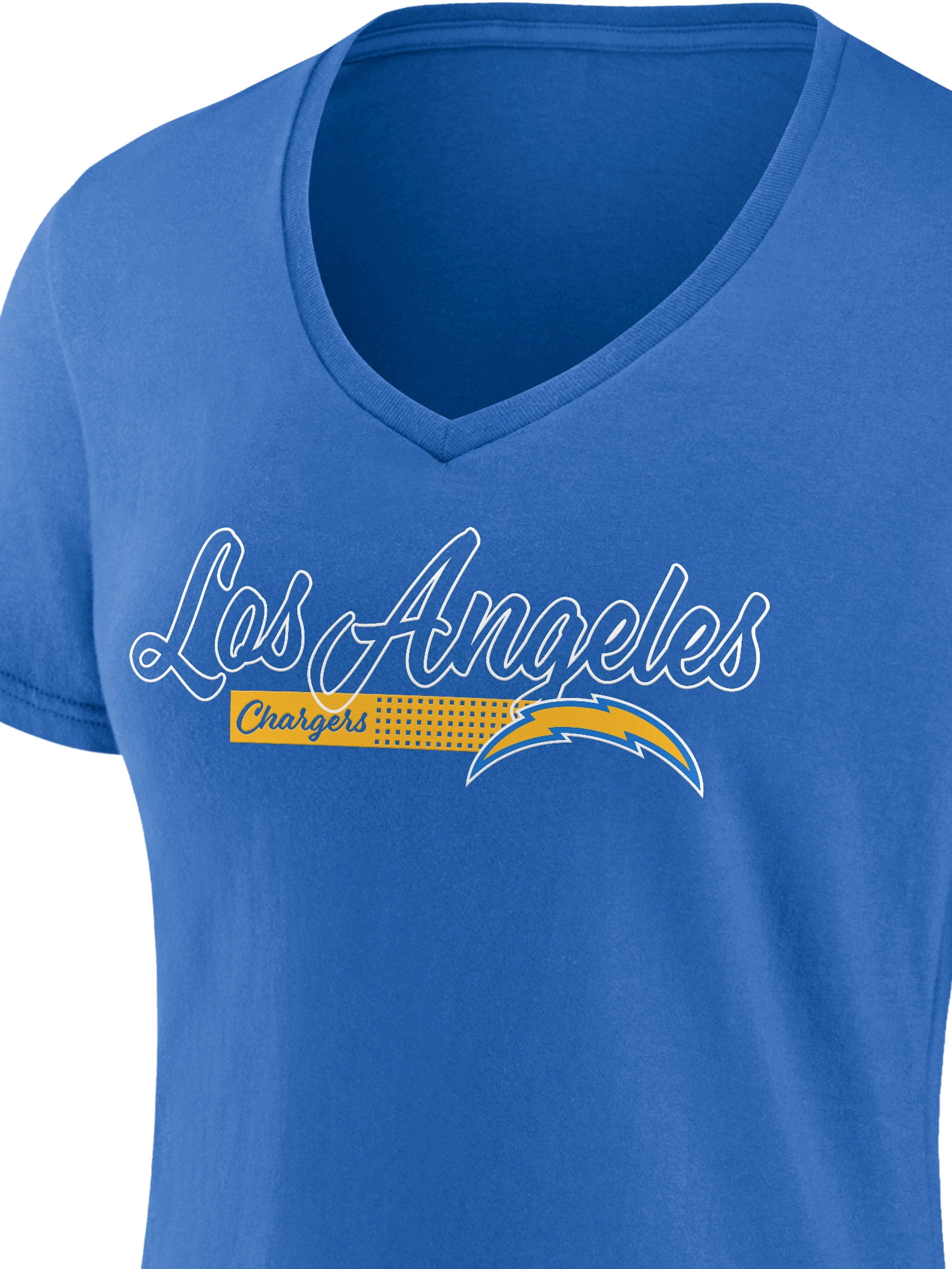 NFL Los Angeles Chargers Women's Cotton Blue Short Sleeve T-Shirt