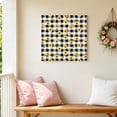 thumbnail image 5 of Farmhouse Sunflower Canvas Wall Art for Living Room, Rustic Yellow Honey Bees Black White Buffalo Plaid Poster Print Painting for Bedroom Office Home Decoration Wall Pictures Prepare To Hang 10"x10", 5 of 9