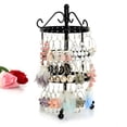 thumbnail image 3 of EHJRE 3 Layer Necklace Earrings Rotating Display Holder 72 Holes Ear Studs Organizer Black, 3 of 8