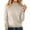 Beige, variant on Women's Winter Half Turtleneck Sweater - Long Sleeve Solid Color Knitted Jumper