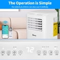 thumbnail image 5 of Winado WiFi Enabled 7100BTU (9000 BTU ASHRAE) Portable Electric Air Conditioner w/ Cooler, Dehumidifier, Fan, Exhaust Hose, Window Seal, Remote, 5 of 9
