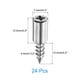 thumbnail image 2 of 24 Piezas Soportes de Estante de Tornillo, Clavos de Estante de Metal con Tornillos Autoperforantes para Soporte de Laminado de Gabinete (Tono Plateado), 2 of 6
