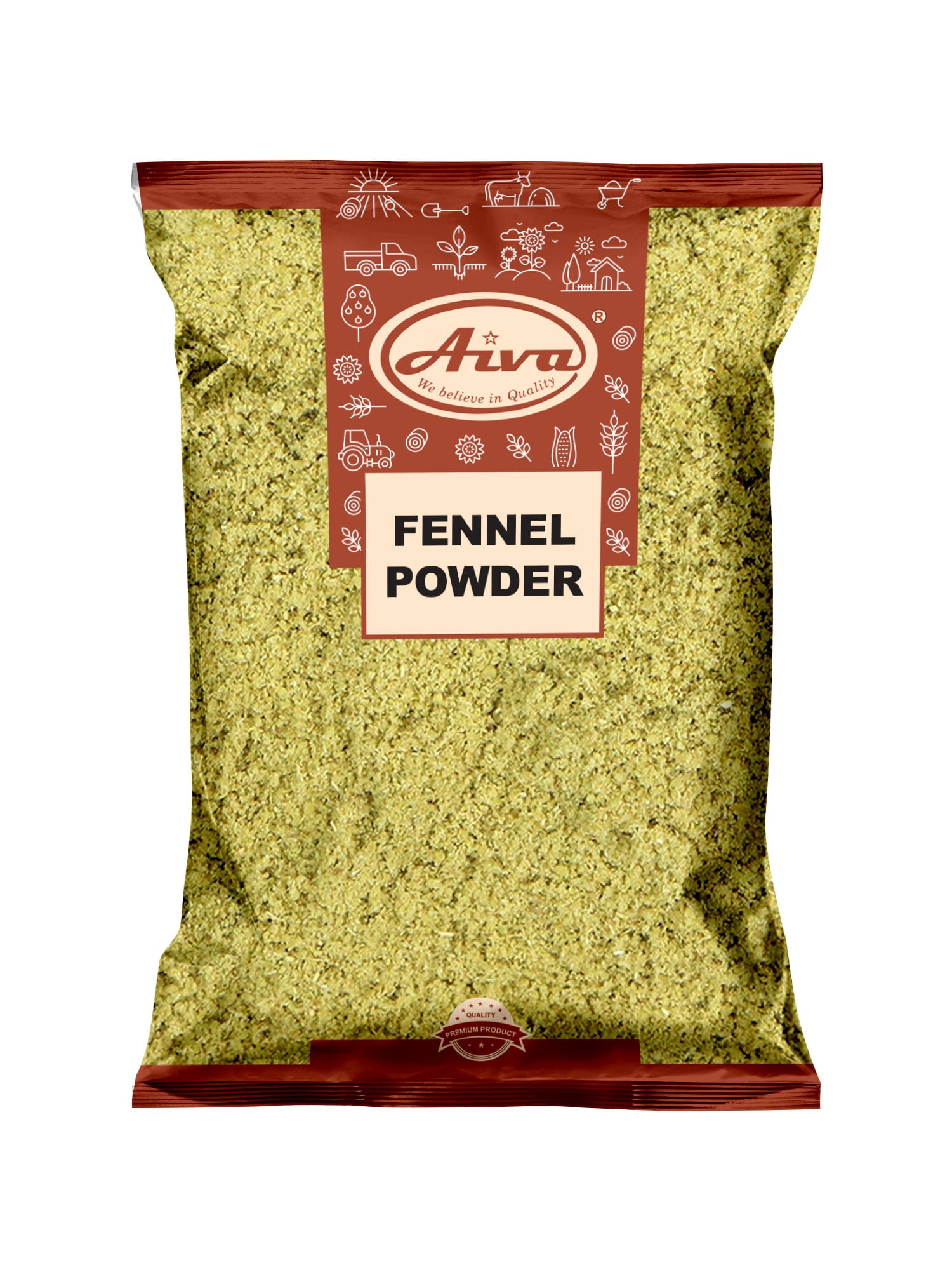 Aiva Fennel Seed Powder (Ground Saunf) | 3.5 oz (Pack of 20)