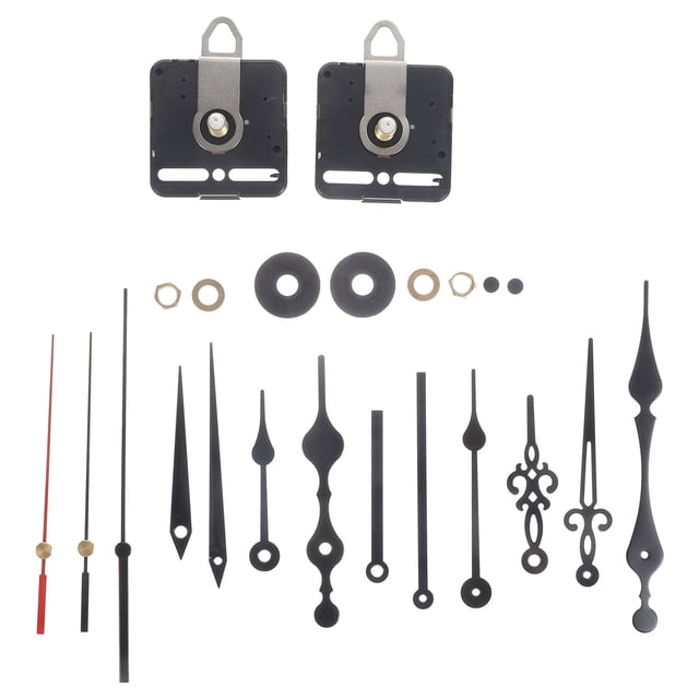 Hytrove 2Jgo Kit De Mecanismo De Para Pared Con Manecillas En Color Negro Para Proyectos DIY