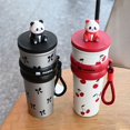 thumbnail image 6 of Durable Car Cup With Lifting Rope for Student 700ML 316 Stainless Steel Cartoon Panda Thermos Cup Direct Drinking Cup Thermal Water Bottle Children Vacuum Cup BLACK, 6 of 8