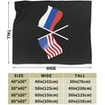 thumbnail image 4 of American and Russia Flag Ultra-Soft Micro Fleece Blanket 40"x30" Suitable for Bed/Sofa/Office/Camping, 4 of 8