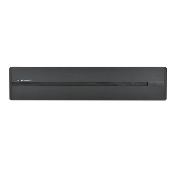 Mistaha Système de Rail d'Alimentation Innovant pour une Gestion Facile des Prises - Type Exposé Noir de 40 cm - Matériau en Alliage d'Aluminium et ABS - CA 110V-250V 32A 8000W - Barre d'Alimentation Sans Fil pour Bureau/mural