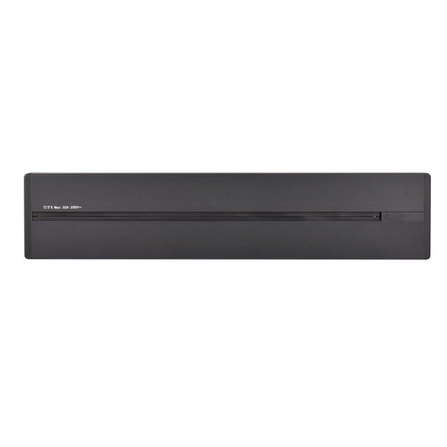 Graflsoa 40cm Wall-Mounted Power Track System - Adjustable Kitchen & Office Electrical Rail, Black (No Outlets Included)