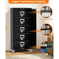 thumbnail image 3 of Huisuilinss Metal Garage Storage Cabinet with Wheels,72" H Metal Storage Cabinet with 4 Adjustable Shelves,Steel Rolling Cabinet with Locking Door for Home, School, Office, Garage, 3 of 7