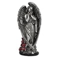 thumbnail image 2 of harayaa Angel Garden Statue Solar Powered Resin Figure Decor Modern Decorative Statuette Silver, 2 of 8