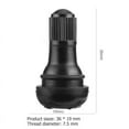 thumbnail image 2 of QISF 100Pcs TR412 Snap-in Short Black Rubber Tire Valve Stem for Tubeless 0.453 Inch 11.5mm Rim Holes on Standard Vehicle Tires, 2 of 5
