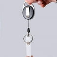 thumbnail image 5 of tooloflife 60CM Retractable Badge Reels Key Ring Holder with Carabiner Clip Black, 5 of 7